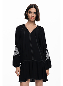 Dámské šaty DESIGUAL 25WWVW19 2000 VEST SILVIANEGRO 2000 BLACK