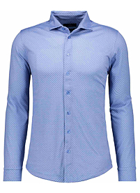 Pánská košile RAGMAN Kent collar, mulit print LS Modrá