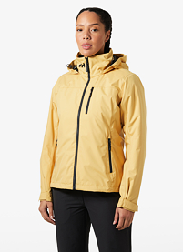 Dámská bunda HELLY HANSEN W CREW HOODED MIDL JACKET 2.0 Žlutá