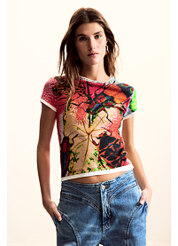 Dámské triko DESIGUAL BUGS Multicolor