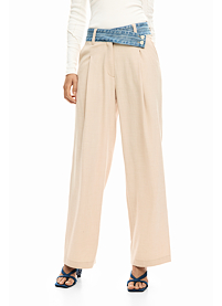 Dámské kalhoty DESIGUAL ISIS Béžová