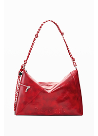 Dámská kabelka DESIGUAL HALF LOGO LEIRIA 2.0 RED Červená