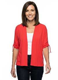 Dámský kardigan HAJO D Shirtjacke 3/4 Arm Červená