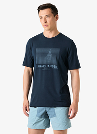 Pánské triko HELLY HANSEN HP RACE GRAPHIC T-SHIRT Modrá