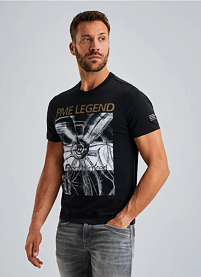 Pánské triko PME LEGEND PTSS2502577 5281 Short sleeve r-neck single jersey 5281