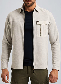 Pánská mikina PME LEGEND Shirt jacket with waffle texture Béžová