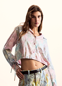 Dámská košile DESIGUAL FLOWERS Růžová