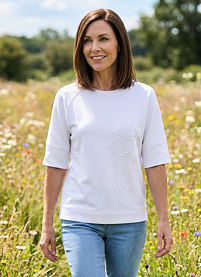 Dámská mikina HAJO D Sweatshirt 1/2 RH Bílá