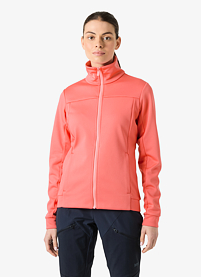 Dámská mikina HELLY HANSEN W CREW FLEECE JACKET Růžová