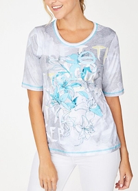 Dámské tričko HAJO D Shirt silk 605 legune