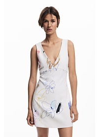 Dámské šaty DESIGUAL 25WWVW21 1001 PICHI ARTY 1001 WHITE