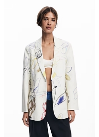 Dámské sako DESIGUAL 25WWEW21 1001 BLAZER ARTY 1001 WHITE