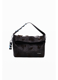 Dámská kabelka DESIGUAL 25WAXPBA 6009 BAG STENCIL FLOWER LOVERTY 3.0 CHOCO 6009 BROWN
