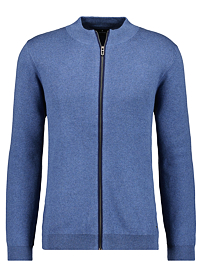 Pánský svetr RAGMAN Cardigan structured Modrá