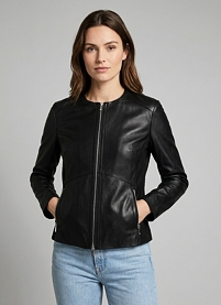 Dámská kožená jarní bunda MILESTONE MSElvira Černá