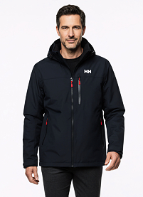 Pánská bunda HELLY HANSEN CREW HOODED MIDLAYER JACKET 2.0 Modrá