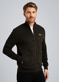Pánský svetr PME LEGEND Cardigan with zipper closure Hnědá