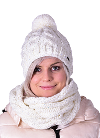 Dámská zimní čepice KERBO W KABU 001 bílá