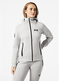 Dámská mikina HELLY HANSEN W HP OCEAN SWT JACKET 949 GREY MELANGE