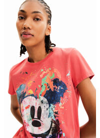 Dámské triko DESIGUAL MICKEY CRASH 3088 RED