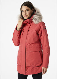 Dámský zimní kabát HELLY HANSEN W COASTAL PARKA 101 POPPY RED