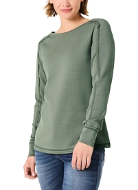 Dámská mikina TIMEZONE Boat Neck Sweatshirt Zelená