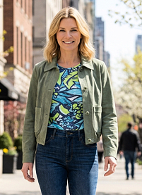 Dámská kožená jarní bunda MILESTONE MSRosa Zelená