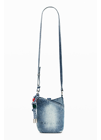 Dámská kabelka DESIGUAL HALF LOGO DENIM HELENE Modrá