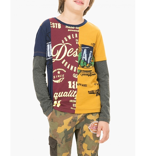 Dětské tričko DESIGUAL URBANO 8030 CURRY - DESIGUAL - 67T36B4 8030 TS URBANO