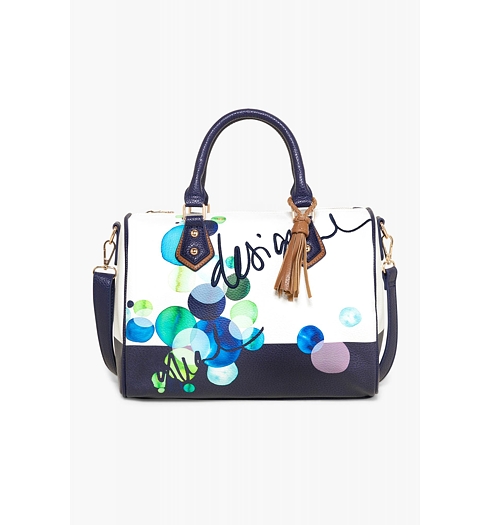 Dámská kabelka DESIGUAL BOWLING  IVYBLUE 1001 CRUDO - DESIGUAL - 72X9EX6 1001 BOLS_BOWLING  IVYBLUE