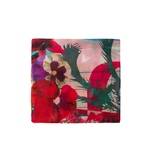 Dámský šátek DESIGUAL CRHYSTAL GOGO 3105 PERSIAN RED - DESIGUAL - 18SAWW29 3105 FOULARD_CRHYSTAL GOGO