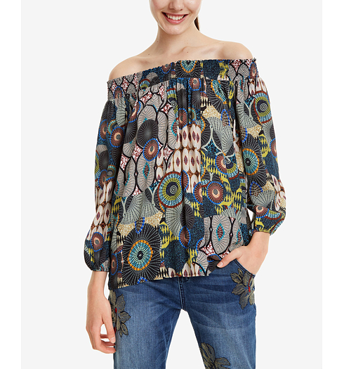 Dámská halenka DESIGUAL MELINA 9019 TUTTI FRUTI - DESIGUAL - 19SWBW77 9019 BLUS_MELINA