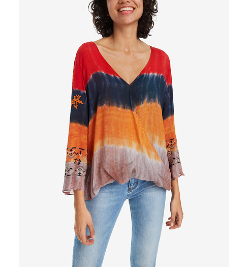 Dámská halenka DESIGUAL SADE 3007 BORGONA - DESIGUAL - 19SWBW46 3007 BLUS_SADE