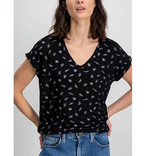 Dámské triko GARCIA T-SHIRT SS 60-black - GARCIA - D90205 60 ladies T-shirt ss