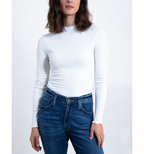 Dámské triko GARCIA ladies T-shirt 53 off white - GARCIA - J90206 53 ladies T-shirt ls