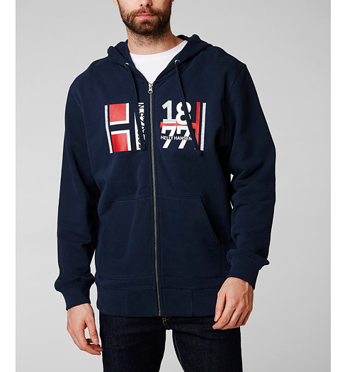 Pánská mikina HELLY HANSEN 1877 FZ HOODIE 598 NAVY - Helly Hansen - 53226 598 1877 FZ HOODIE