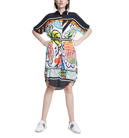 Dámské šaty DESIGUAL VEST_ARTY 9019 TUTTI FRUTI - DESIGUAL - 20SWVW85 9019 VEST_ARTY