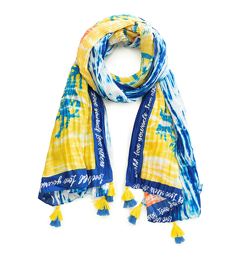 Dámský šátek DESIGUAL FOUL_TYE HAWAII 5000 NAVY - DESIGUAL - 20SAWA17 5000 FOUL_TYE HAWAII