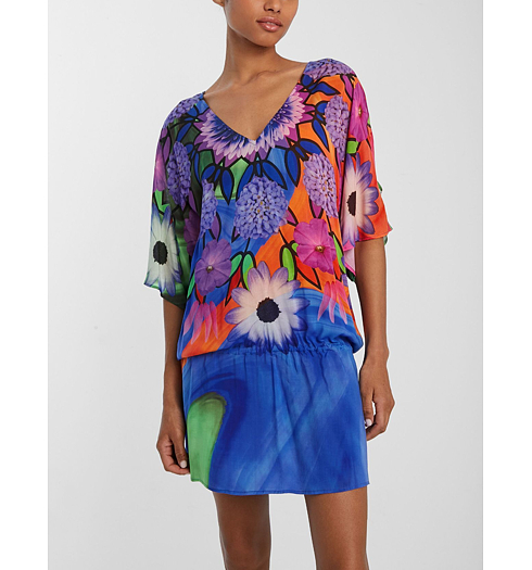 Dámská halenka DESIGUAL TOP_ROSEAU 9019 TUTTI FRUTI - DESIGUAL - 20SWMW09 9019 TOP_ROSEAU