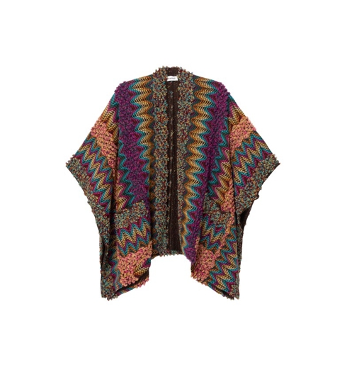 Dámské pončo DESIGUAL 20WAIA02 3004 PONCHO AUTENTIC 3004 EGG PLANT - DESIGUAL - 20WAIA02 3004 PONCHO AUTENTIC