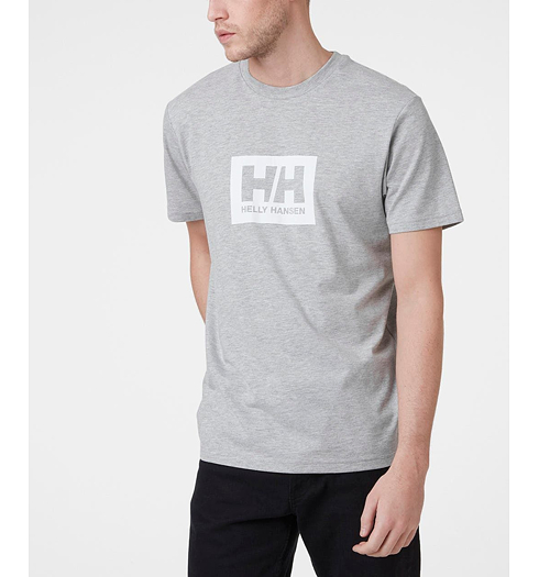 Pánské triko HELLY HANSEN HH BOX T 950 GREY MELANGE - Helly Hansen - 53285 950 HH BOX T