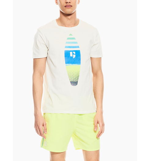 Pánské triko GARCIA men`s T-shirt ss 53 off white - GARCIA - Q01012 53 men`s T-shirt ss