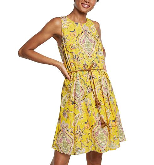 Dámské šaty DESIGUAL ADRIANA 8031 AMARILLO CANARIO - DESIGUAL - 21SWVWAX 8031 VEST_ADRIANA