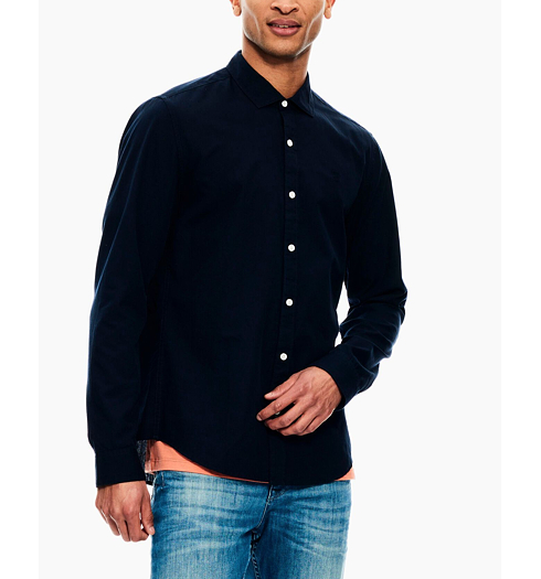 Pánské triko GARCIA shirt long sleeve 292 dark moon - GARCIA - B11284 292 mens shirt ls