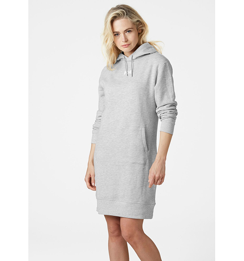 Dámské šaty HELLY HANSEN W ACTIVE HOODIE DRESS 949 GREY MELANGE - Helly Hansen - 53436 949 W ACTIVE HOODIE DRESS