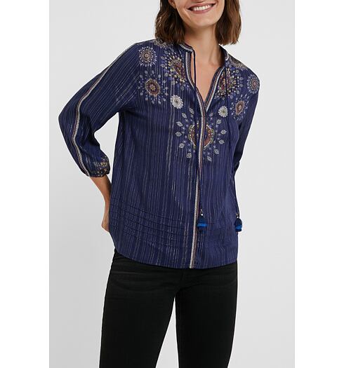Dámská halenka DESIGUAL SALINA 5000 NAVY - DESIGUAL - 20WWBW41 5000 BLUS_SALINA