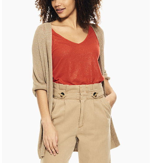 Dámský kardigan GARCIA cardigan knit 9 tan brown - GARCIA - D10051 9 ladies cardigan
