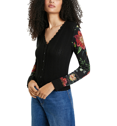 Dámský svetr DESIGUAL BUDAPEST 2000 NEGRO - DESIGUAL - 21WWJF29 2000 JERS_BUDAPEST