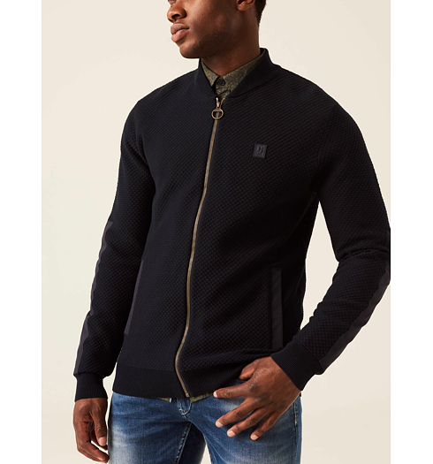 Pánský svetr GARCIA mens cardigan 292 dark moon - GARCIA - I11051 292 mens cardigan