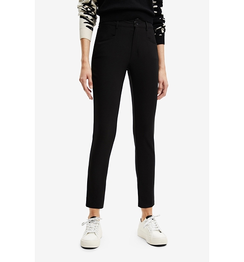 Dámské kalhoty DESIGUAL CORUNA 2000 NEGRO - DESIGUAL - 22WWPW23 2000 PANT_CORUNA